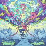 A cartoon image illustrating The Paralysis of Uncertainty